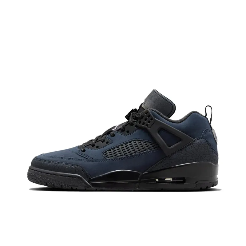 Jordan Spizike Cushioned Slip-Resistant Low-Top Vintage Basketball Shoes Unisex Blue-0