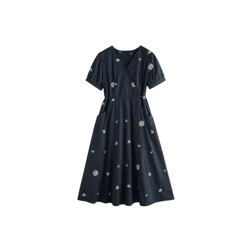 Initial language Short-Sleeved Dresses Women's