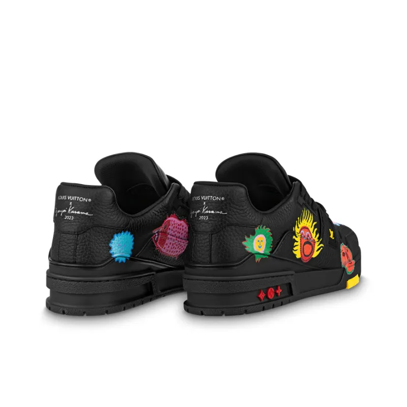 LOUIS VUITTON X Yayoi Kusama Sneaker 'Black With Icons'-3