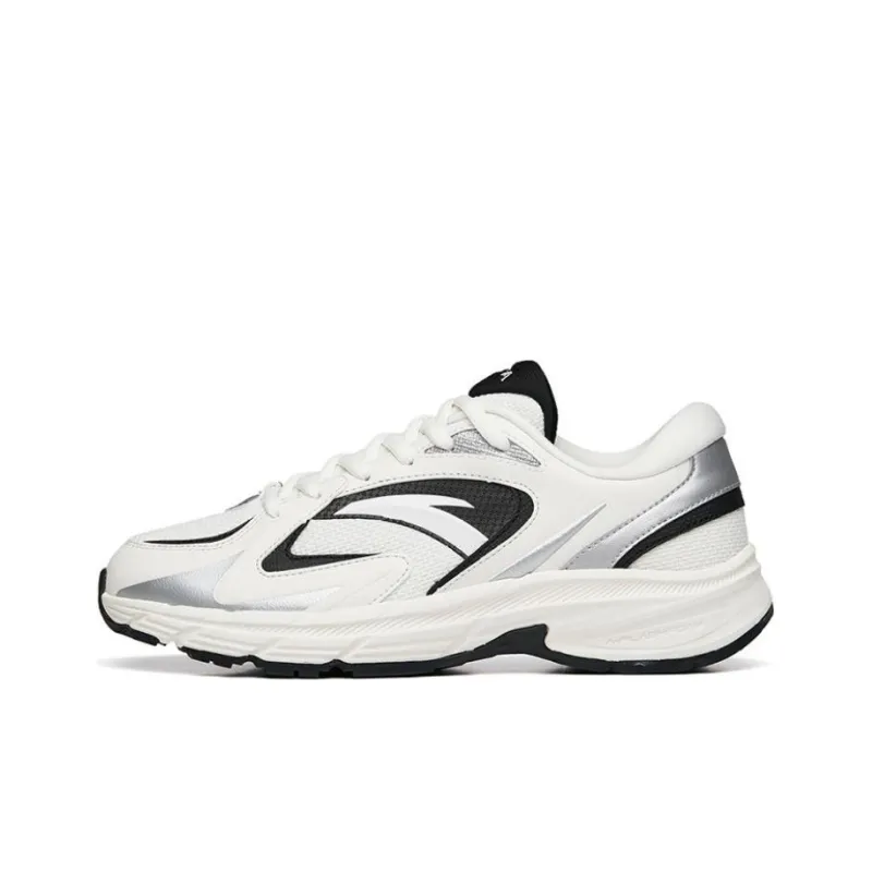 Anta AT952 Slip Resistant, Abrasion Resistant, Breathable, Lightweight Low Top Running Shoes Women's Ivory White-0
