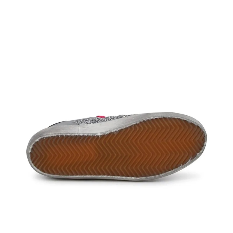 Golden Goose Super Star Stylish Skateboarding Shoes Women's Silver Distressed Style-4