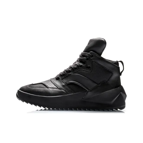 LiNing CF Gold Age 2000 Cushioning Rebound High Top Casual Shoes Women's Black