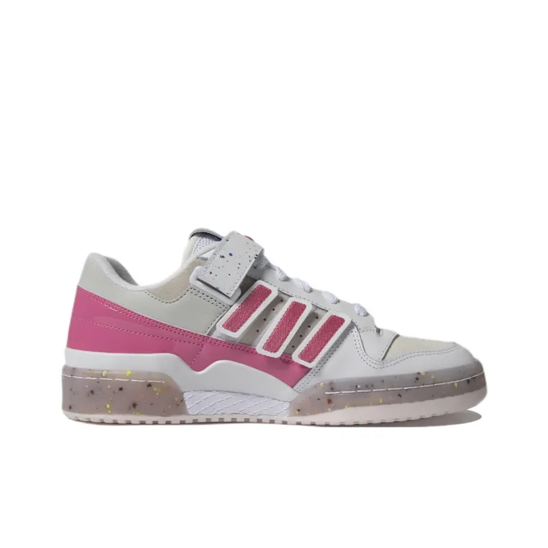 Adidas Originals FORUM Low Pabllo Vittar Lightweight Anti Slip And Wear Resistant Low Top Skateboard Shoes White Pink-1