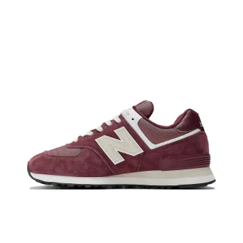 New Balance 574 Suede Maroon Grey