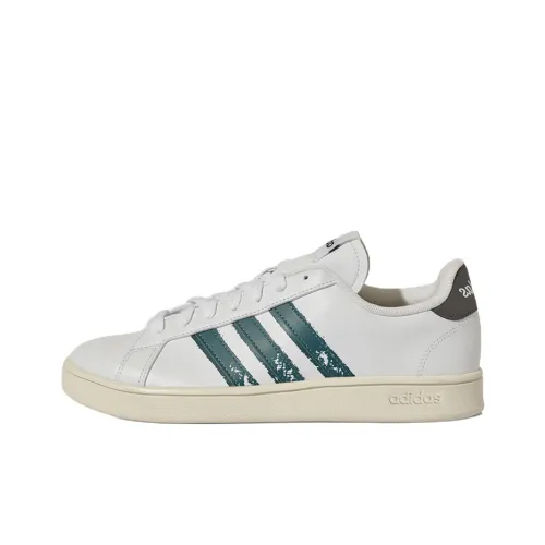 Adidas Neo GRAND COURT Beyond Wear resistant And Lightweight Low Top Skateboard Shoes Men's White Green
