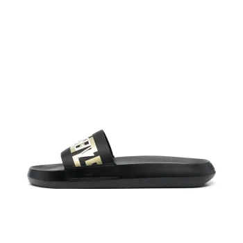 VERSACE Logo appliqué Open Toe Slides