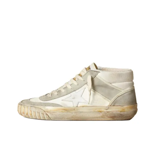 Golden Goose Mid Star Mid-Top Skateboard Shoes Men's White Vintage Version