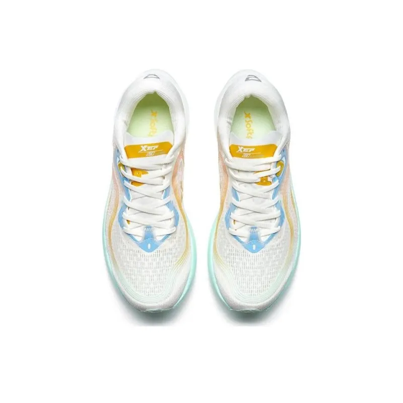 XTEP 260 2.0 Cushioning Anti Slip And Wear Resistant Low Top Running Shoes Women's White Orange-3