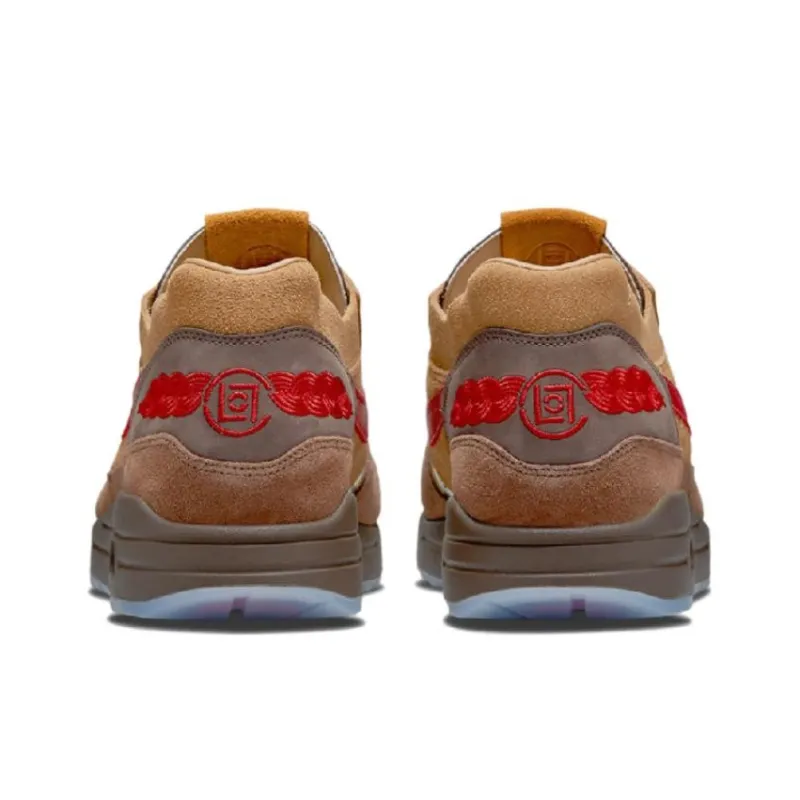 CLOT X Nike Air Max 1 Brown Red-3