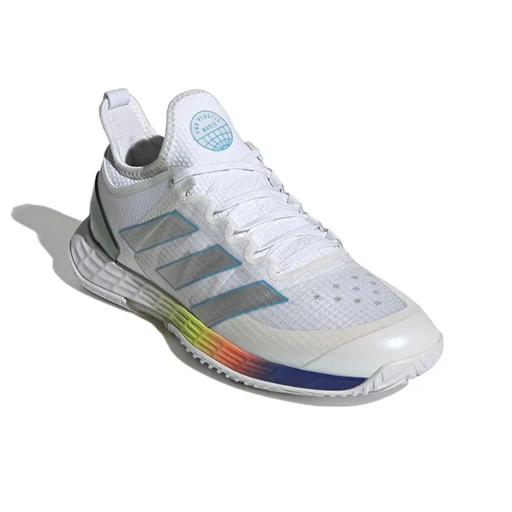 Adidas Adizero Ubersonic 4 Cloud White Silver Metallic Bright Cyan Women's-2