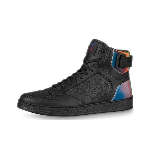 LOUIS VUITTON Rivoli Skateboard Shoes Men High-Top Black