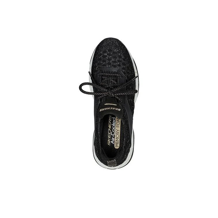 Skechers D'LITES 4.0 Cushioning Anti-Slip And Wear-Resistant Low-Top Casual Shoes Women's Black Gold-2