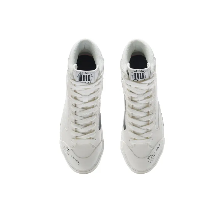 Disney x LiNing Disney Breathable, Lightweight, Slip Resistant High Top Skateboard Shoes Women's White Black-3