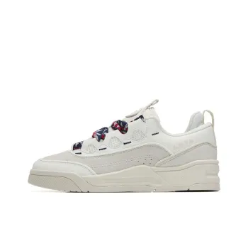 Anta Qie Jie Anti Slip Wear Resistant Low Top Skateboard Shoes Women's White Gray