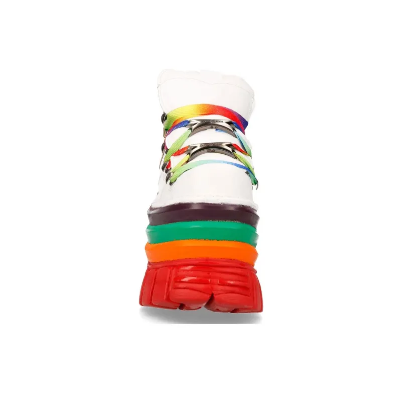NEW ROCK Low-Top Casual Shoes Unisex White-4