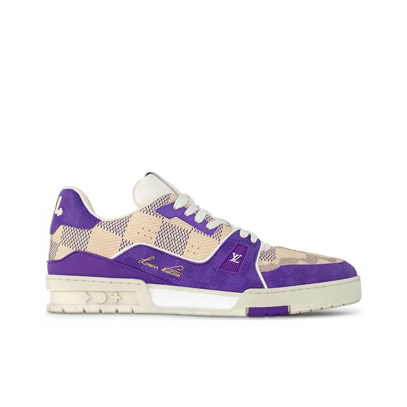 LOUIS VUITTON Damier LV Trainer Purple-1
