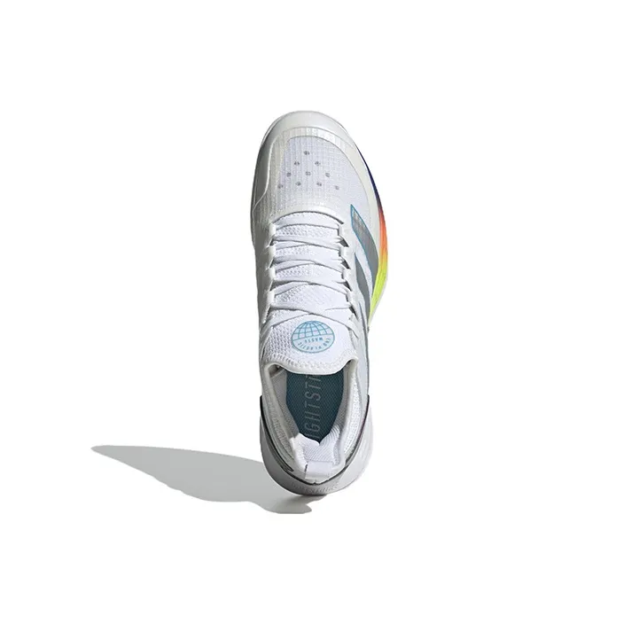 Adidas Adizero Ubersonic 4 Cloud White Silver Metallic Bright Cyan Women's-4