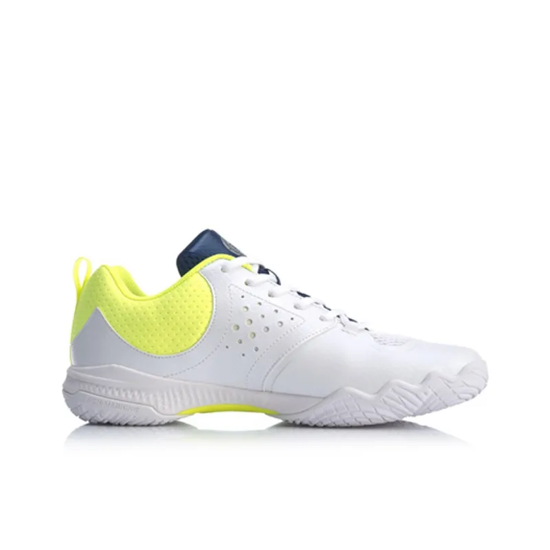 LiNing Cushioning, Wear Resistant Low Top Badminton Shoes Men's White-1