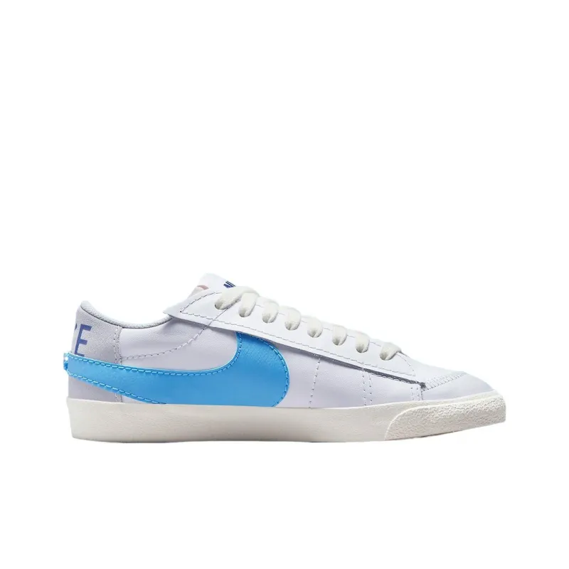 Nike Blazer Low 77 Jumbo Double Swoosh White University Blue-1