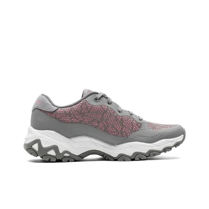 Skechers Encore Anti-Slip And Wear-Resistant Lightweight Low-Top Casual Shoes Women's Gray Pink-1
