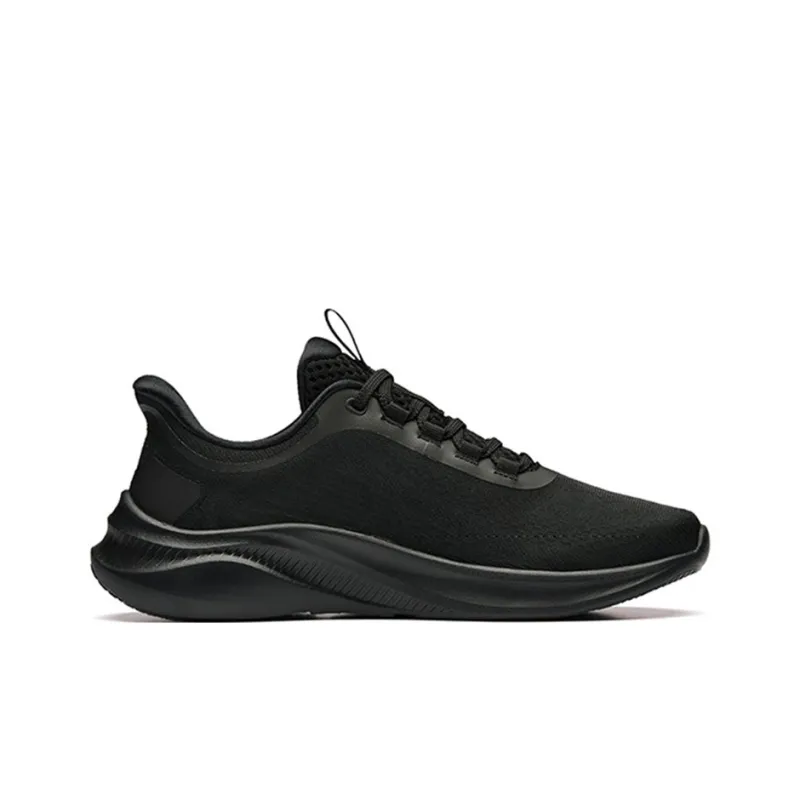 Anta Running Collection Cushioned Anti-Slip Wear-Resistant Breathable Lightweight Low-Top Running Shoes Men's Black-1