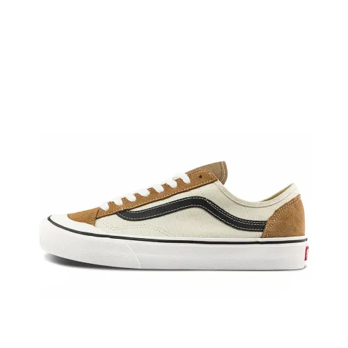 Vans Style 136 Skateboard Shoes Unisex Low-Top Brown/Black