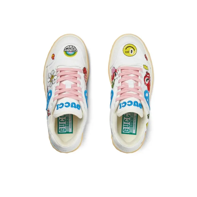GUCCI MAC80 Low Top Skateboard Shoes Women's White-3