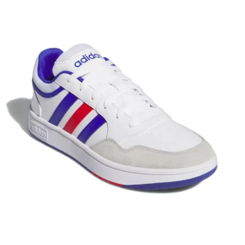 Adidas Hoops 3.0 Cloud White Lucid Blue Better Scarlet-2