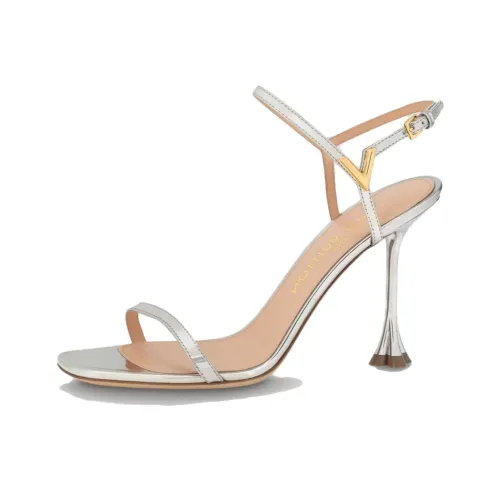 LOUIS VUITTON Blossom Strap Sandals Women's Silver