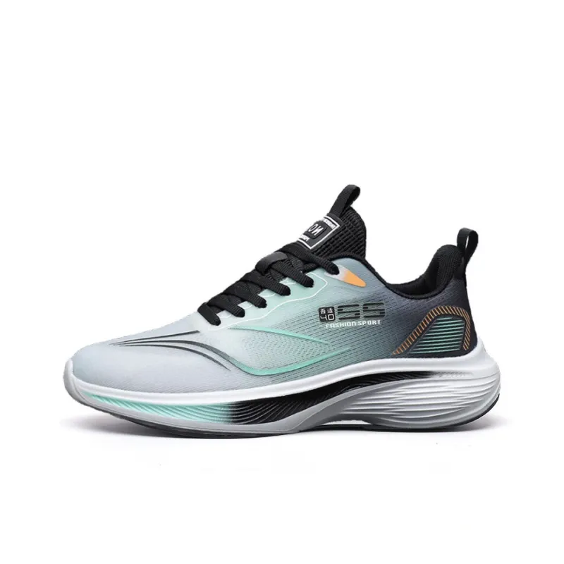 Meiretu Shock Absorbers Slip Resistant Breathable Low Top Running Shoes Men's-26