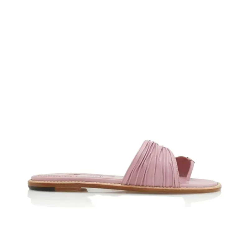 MANOLO BLAHNIK Tibo Quiet Slide Slippers Women's Pink-1