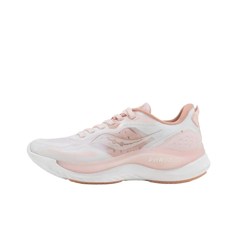 Saucony Phoenix Inferno 2 Firebird Cushioning Anti-Slip And Wear-Resistant Low-Top Running Shoes Unisex White Pink-0