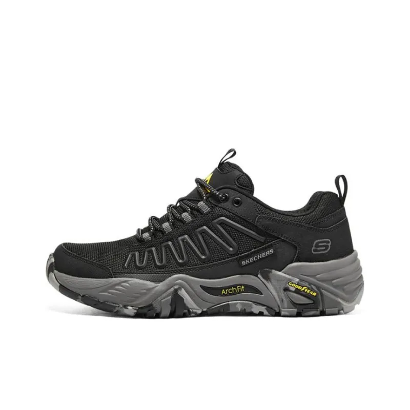 Skechers ARCH FIT RECON Cushioned Slip Resistant Abrasion Resistant Low Top Trekking Shoes Men's Black-0