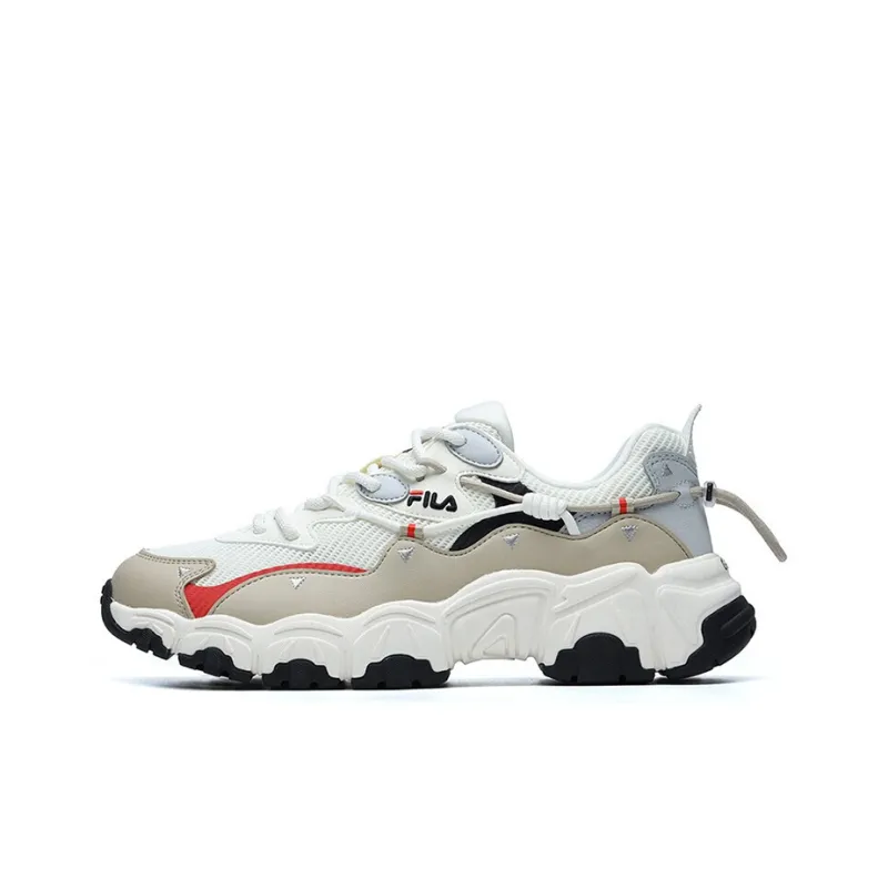 FILA Fluid Cat Paw 2 Cushioning Anti-Slip And Wear-Resistant Low-Top Casual Shoes Men's Vanilla Ice-0