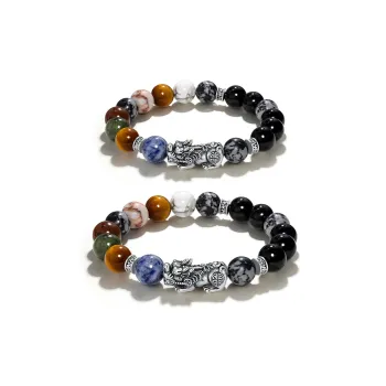VOEX Map Stone Jade Bracelets Unisex