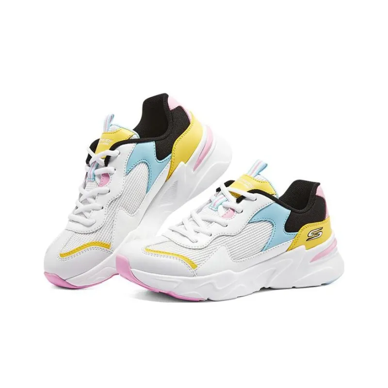 Skechers BOBS BAMINA Slip Resistant, Abrasion Resistant, Lightweight Low Top Casual Shoes Women's White Black Blue-2