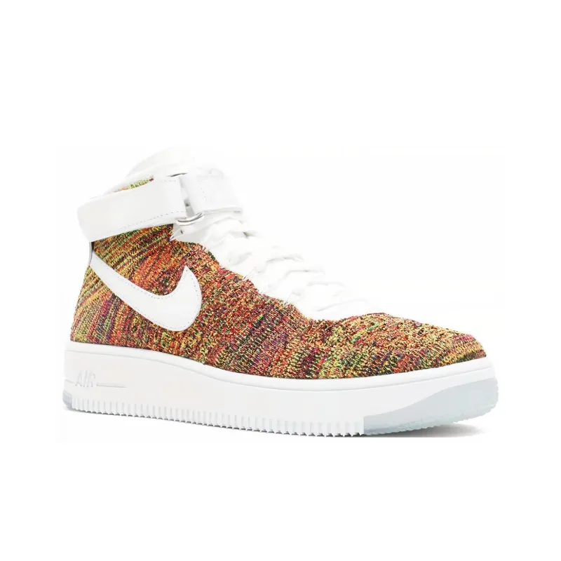 Nike Air Force 1 Mid Flyknit Multi Color White-2
