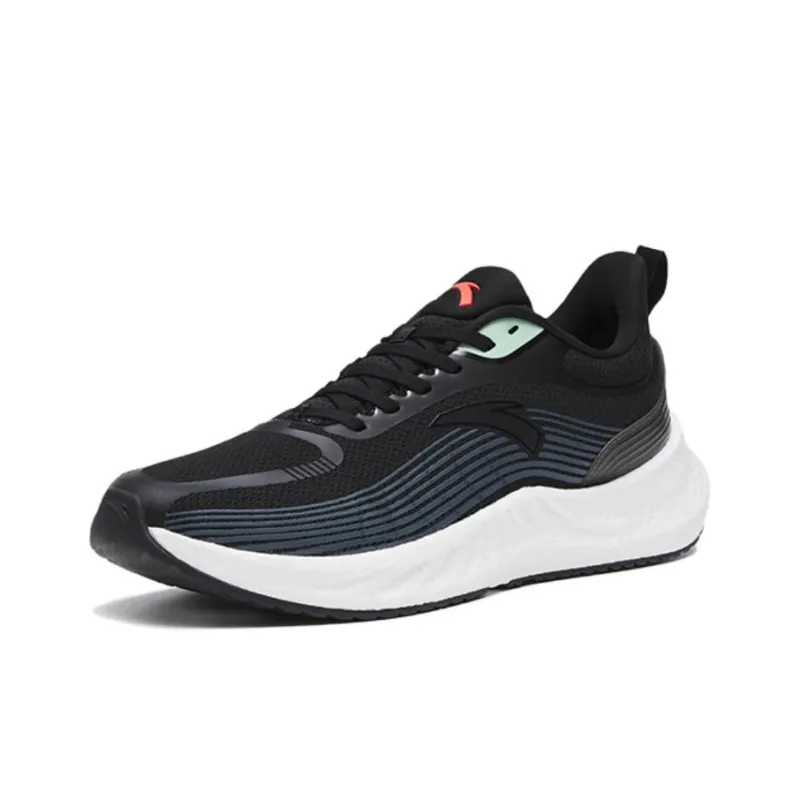 Anta Martian Foam Cushioning Anti Slip And Wear Resistant Low Top Running Shoes Men's Black Shadow Green-1