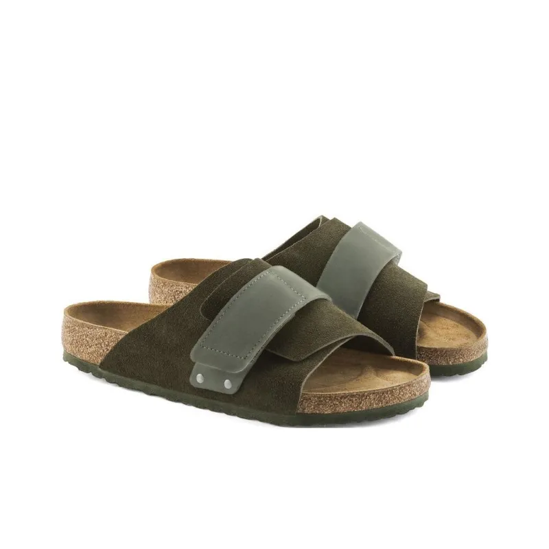Birkenstock Kyoto Suede Leather Sandals 'Thyme'-1