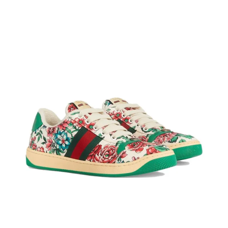 GUCCI Screener Low Top Skateboard Shoes Women's Multicolor-2
