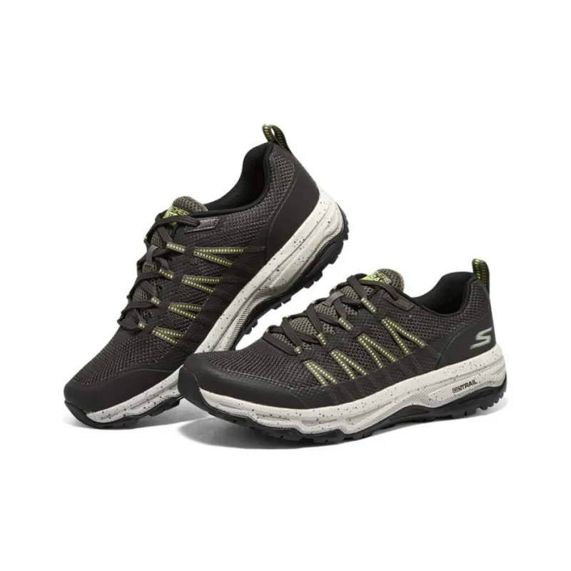 Skechers Go Run Trail Running Shoes Men Low Top Olive Green/White-2