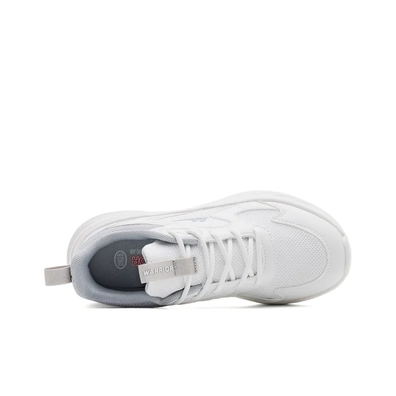 Warrior Shock Absorbing, Non Slip, Wear Resistant, Breathable And Lightweight Low Top Casual Shoes Unisex White Gray-4