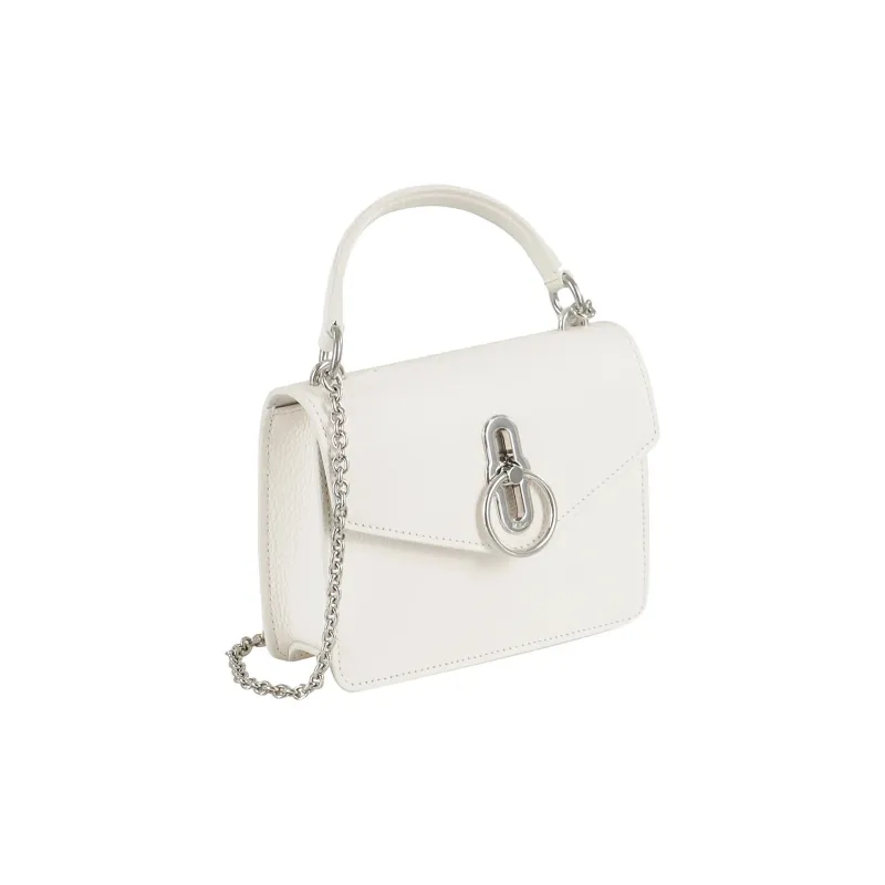 Mulberry Cow Leather Handbag Shoulder Bag Crossbody Bag Small Size Women's White-1
