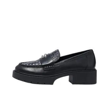 COACH Leela Loafers 4cm Women's Black