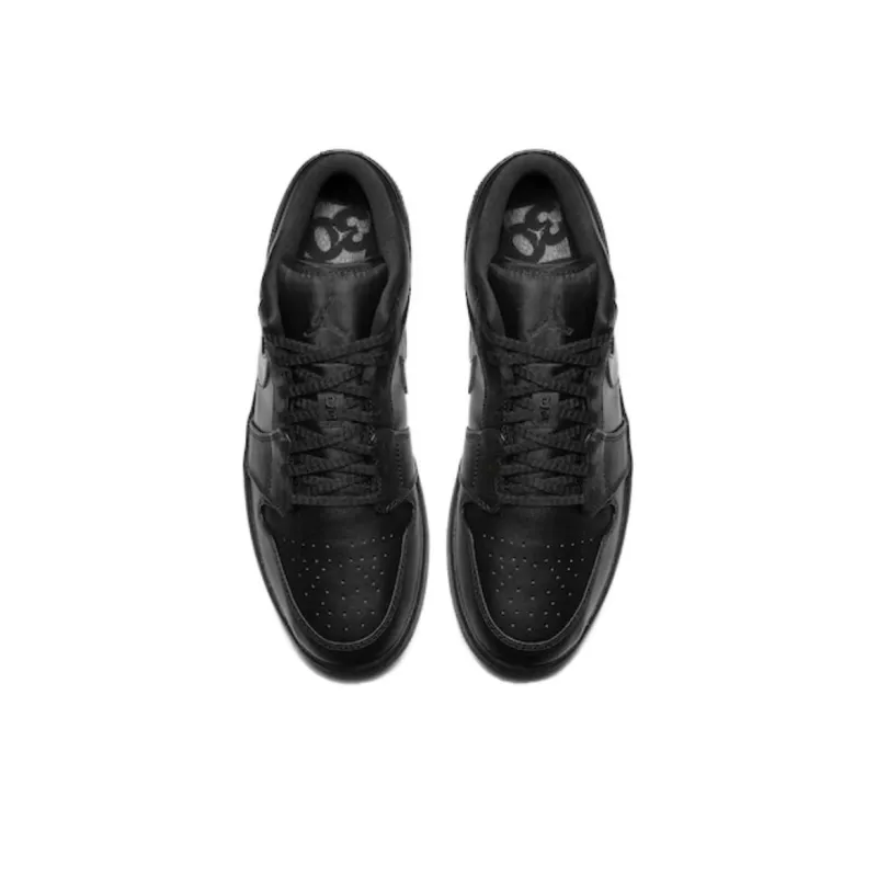 Jordan 1 Low Black Black Noir-4