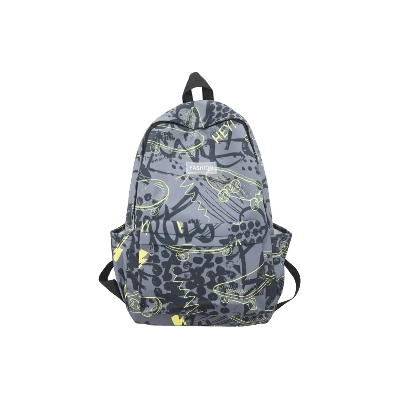OURFUN Oxford Backpack Unisex White/Orange Red/Yellow/Green-5
