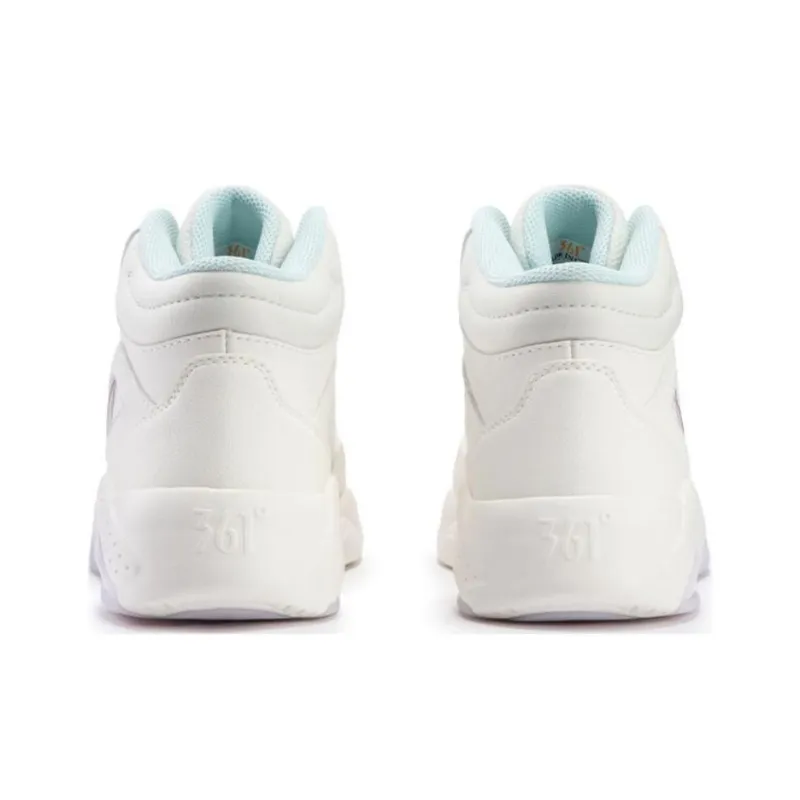 361° Wear resistant And Lightweight High Top Skateboard Shoes Women's White Purple-3