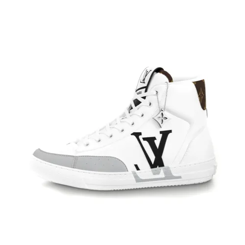 LOUIS VUITTON Charlie Skateboard Shoes Men High-Top White/Black