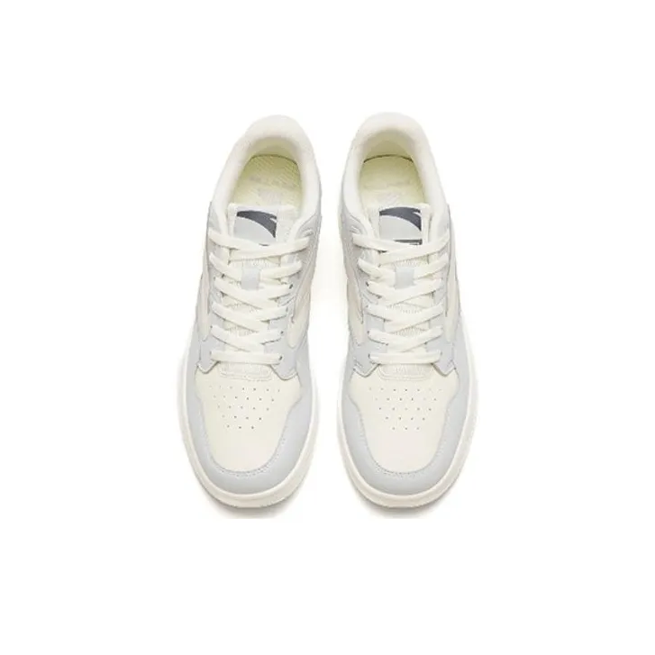 Anta Life Collection Slip-Resistant Low-Top Skateboard Shoes Men's Gray White-2
