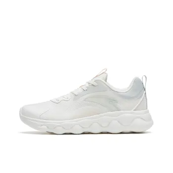 Anta Sheepskin Slip Resistant, Abrasion Resistant, Lightweight, Rebound Low Top Running Shoes Women's White Green